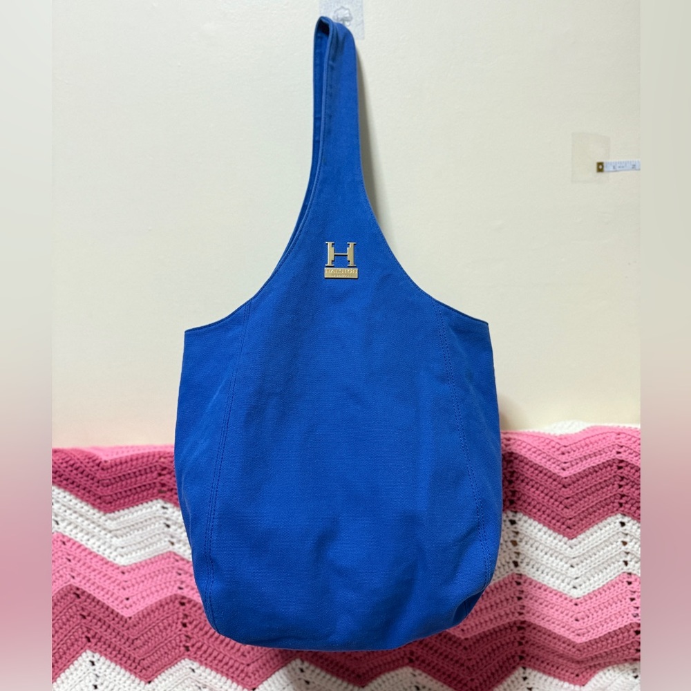 VINTAGE Halston Heritage Catherine H SacBag Blue Hobo Style Shoulder Bag